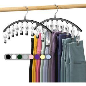 Legging Organizer Closet Yoga Pants Hanger with Clips Space Saving Storage Rack
